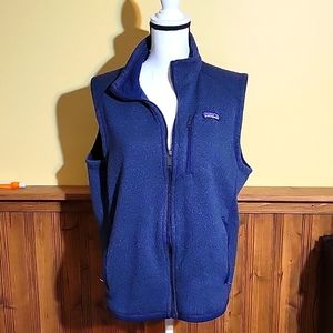 Patagonia Women's Dark Navy Fleece Vest - Full Zip